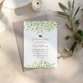 Invitation Fête de Graduation Florale verdoyante