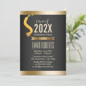 Invitation Fête de graduation Formal Black & Gold (Debout devant)