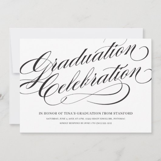 Invitation Fête de graduation formelle (Devant)
