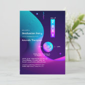 Invitation Fête de graduation géométrique (Debout devant)