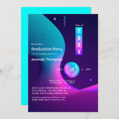 Invitation Fête de graduation géométrique (Devant / Derrière)