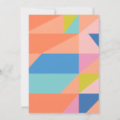 Invitation Fête de graduation géométrique orange moderne (Dos)