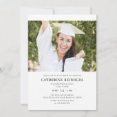 Invitation Fête de graduation Gold Photo Moderne (Dos)