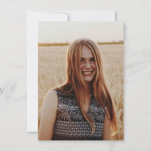 Invitation Fête de graduation infirmière moderne Gold Script  (Dos)