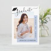 Invitation Fête de graduation minimaliste moderne (Debout devant)