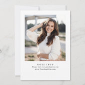 Invitation Fête de graduation minimaliste moderne PHOTO (Dos)