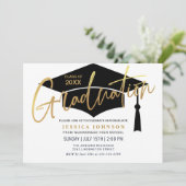 Invitation Fête de graduation minimaliste simple moderne PHOT (Debout devant)