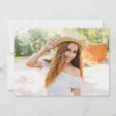 Invitation Fête de graduation minimaliste simple moderne PHOT (Dos)