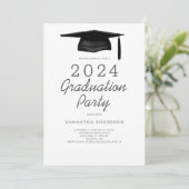 Invitation Fête de graduation moderne (Debout devant)