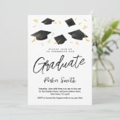 Invitation Fête de graduation moderne (Debout devant)