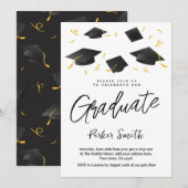 Invitation Fête de graduation moderne (Devant / Derrière)