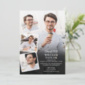 Invitation Fête de graduation moderne 5 Photo Collage Invitat (Debout devant)