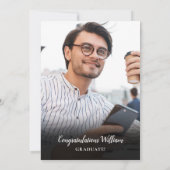 Invitation Fête de graduation moderne 5 Photo Collage Invitat (Dos)