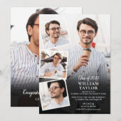 Invitation Fête de graduation moderne 5 Photo Collage Invitat (Devant / Derrière)