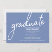 Invitation Fête de graduation moderne avec script et motif ik (Devant)