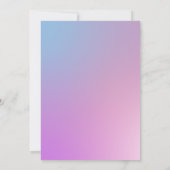 Invitation Fête de graduation moderne de dégradé bleu et viol (Dos)