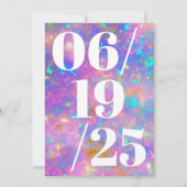 Invitation Fête de graduation moderne Gras Or Opal Pierre (Dos)