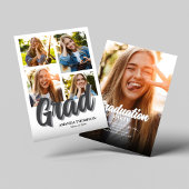 Invitation Fête de graduation moderne Multi Photo