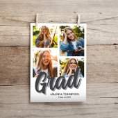 Invitation Fête de graduation moderne Multi Photo