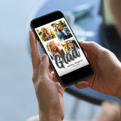 Invitation Fête de graduation moderne Multi Photo