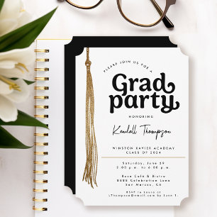 Invitation Fête de graduation moderne simple
