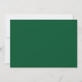 Invitation Fête de graduation moderne simple dorée verte (Dos)