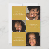 Invitation Fête de Graduation Multi Friend (Dos)