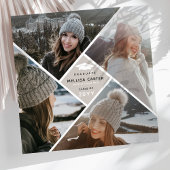 Invitation Fête de graduation Multi-Photo Moderne