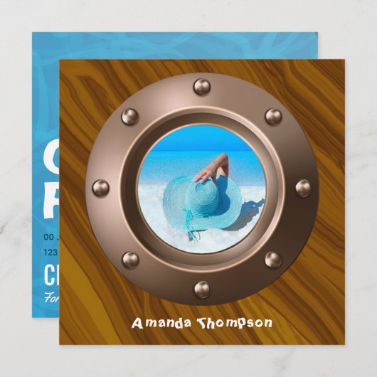 Invitation Fête de graduation nautique (Devant / Derrière)