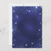 Invitation Fête de graduation navy bleu scintillants (Dos)