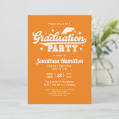 Invitation Fête de Graduation Orange du Lycée (Debout devant)