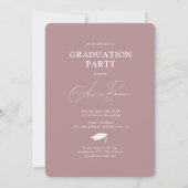 Invitation Fête de graduation Ovale moderne et signature (Dos)
