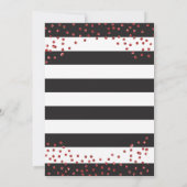 Invitation Fête de graduation Parties scintillant noire et ro (Dos)