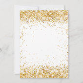 Invitation Fête de graduation parties scintillant or blanc gl (Dos)