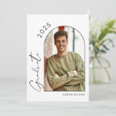 Invitation Fête de graduation Photo Arc Moderne Deux (Debout devant)