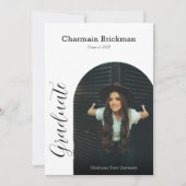 Invitation Fête de graduation photo Arch moderne (Devant)