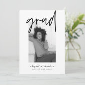 Invitation Fête de graduation photo botanique moderne (Debout devant)