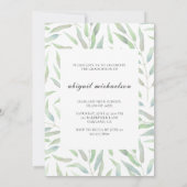 Invitation Fête de graduation photo botanique moderne (Dos)