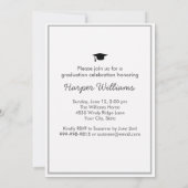 Invitation Fête de graduation photo de chien amusant - Utilis (Dos)