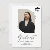 Invitation Fête de graduation photo de script moderne (Devant)