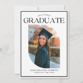 Invitation Fête de graduation photo de script moderne (Devant)