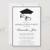 Invitation Fête de graduation photo de script moderne (Devant)