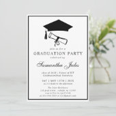 Invitation Fête de graduation photo de script moderne (Debout devant)