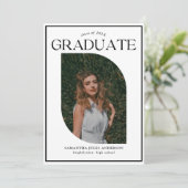 Invitation Fête de graduation photo de script moderne (Debout devant)