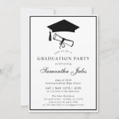 Invitation Fête de graduation photo de script moderne (Devant)