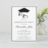 Invitation Fête de graduation photo de script moderne (Debout devant)