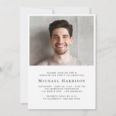 Invitation Fête de graduation photo de script moderne (Dos)