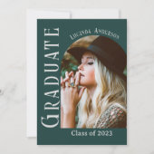 Invitation Fête de graduation photo Emerald Green Arch (Devant)