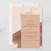 Invitation Fête de graduation photo en terre cuite moderne (Dos)