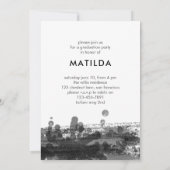 Invitation Fête de graduation photo géométrique et design (Dos)